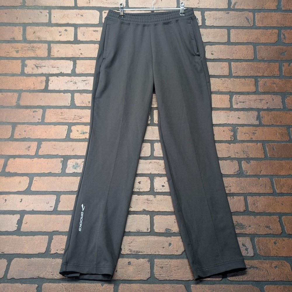 Brooks Spartan II Women's Running Pants Black Size Small Ankle Zip Track